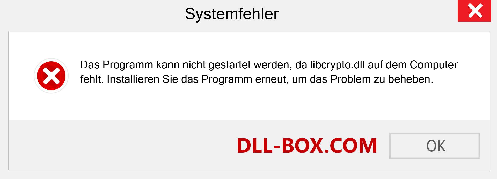 libcrypto.dll-Datei fehlt?. Download für Windows 7, 8, 10 - Fix libcrypto dll Missing Error unter Windows, Fotos, Bildern